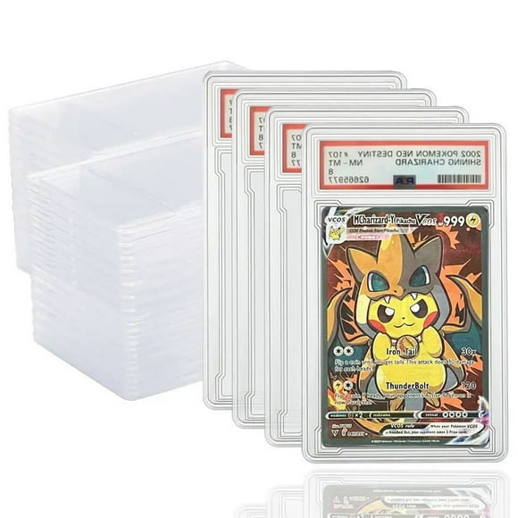 35pt Pocket Monster Cards Slab Protector Sleeves Holder 90x65mm Game Trading Sports Card Album Collectors Hard Binde