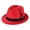 Red, variant on QASIEATN Elegant Fedora Hat for Women Fashion Feather Ornament Jazz Hat Church Party Essentials Solid Color Panama Hat