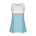 thumbnail image 4 of TDYHUAO Women's Casual Tank Tops Summer Crewneck Sleeveless Colorblock Tunic Flowy Loose Shirts 2024 Trendy Blouse Comfy Vest, 4 of 5
