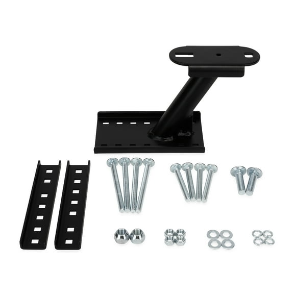 Camco Eaz-Lift Spare Tire Mount | Create an Exterior Spare Tire Location | Powder-Coated Steel Mount, Black and Silver (48474)