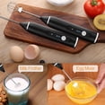 thumbnail image 4 of Espumador de leche eléctrico, batidor automático de huevos, mezclador con carga USB, 3 velocidades, herramientas para mezclar café y bebidas., 4 of 14