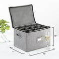 thumbnail image 3 of Caja de almacenamiento para flautas de champán STOZU, carcasa rígida con capacidad para 12 vasos, 3 of 6
