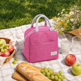 thumbnail image 5 of Lunch Tote | Insulated Cooler Bag Leak Resistant Safe Work Lunch Bag for Office Outdoor Picnic, Great Gift for Mom, Rose Pink Lightweight Hand Carry Bag, 5 of 6