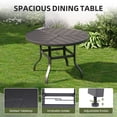 thumbnail image 5 of ELPOSUN 5 Piece Outdoor Patio Dining Set Swivel High Back Textilene Chairs and Round Table Furniture Set,Light Gray, 5 of 7