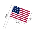thumbnail image 3 of 10-Pack Small American Flags, 14X21Cm 8Th-Size Handheld Flags with Smooth Grip Poles, for Outdoor Celebrations, Patriotic Rallies & Community Gatherings, 3 of 4