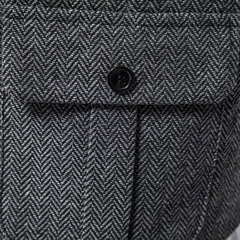 SMihono Men's Trendy Woven Jacket Single-breasted Coat Lapel Collar Button  Front Stretch Suit Coat Prom Wedding Long Sleeve Tuxedo Slim Fit Solid  Sports Business Pocket Work Office Brown 6 