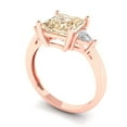 thumbnail image 2 of Three-Stone Engagement Ring for Women - 2.32ct Natural Morganite in 18K Rose Gold Promise Ring, 2 of 6