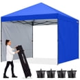 thumbnail image 1 of Carpa con dosel ABCCANOPY para exteriores, fácil de abrir, 8 x 8 pies, con 2 parasoles, 1 of 5