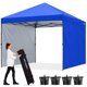 thumbnail image 1 of Carpa con dosel ABCCANOPY para exteriores, fácil de abrir, 8 x 8 pies, con 2 parasoles, 1 of 5