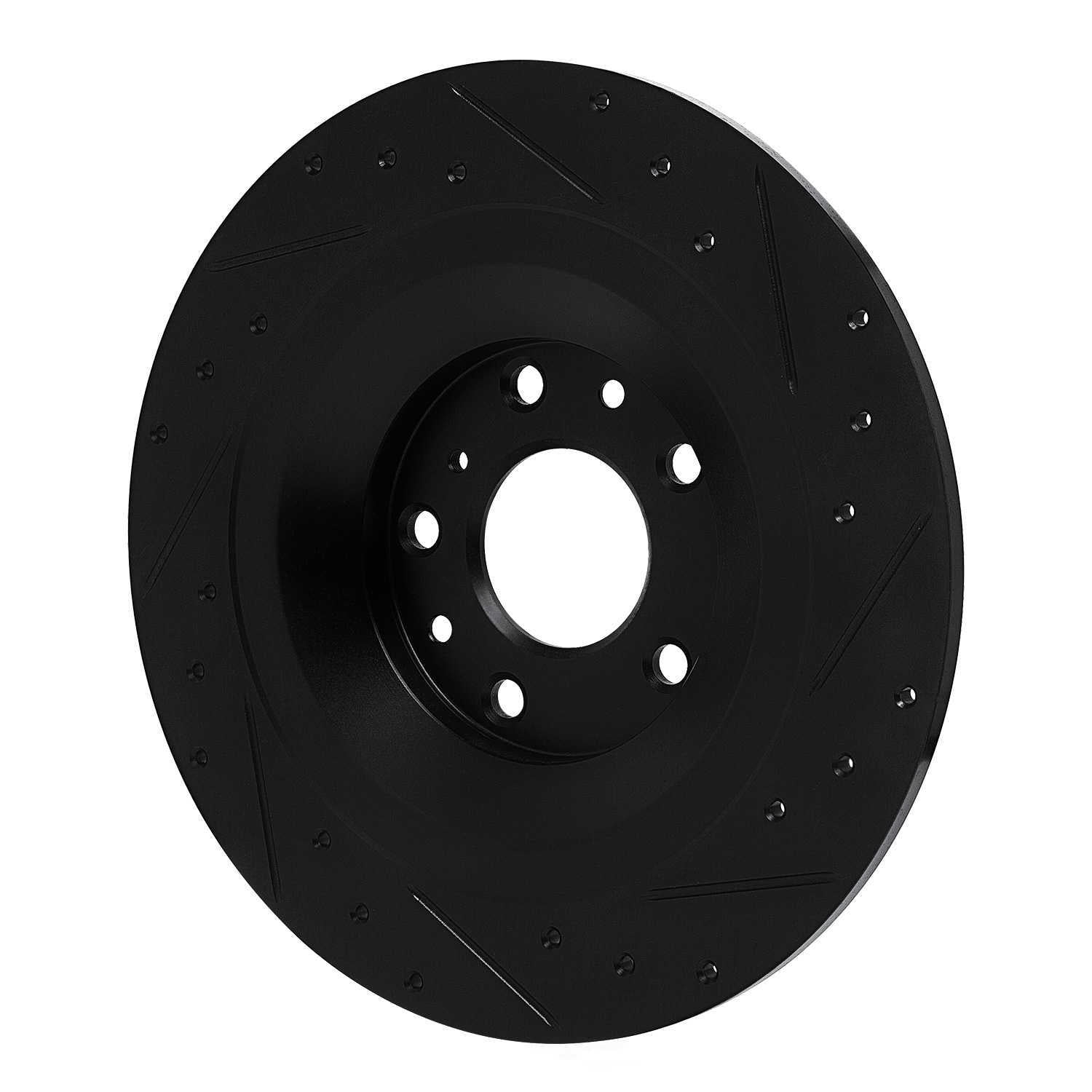 Dynamic Friction Company 633-80085L DFC Brake Rotor - Drilled And Slotted - Black