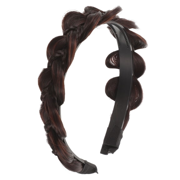 STRANDCHIC Braided Hair Headband Brown Resin and High Temperature Silk Comfortable Accessory