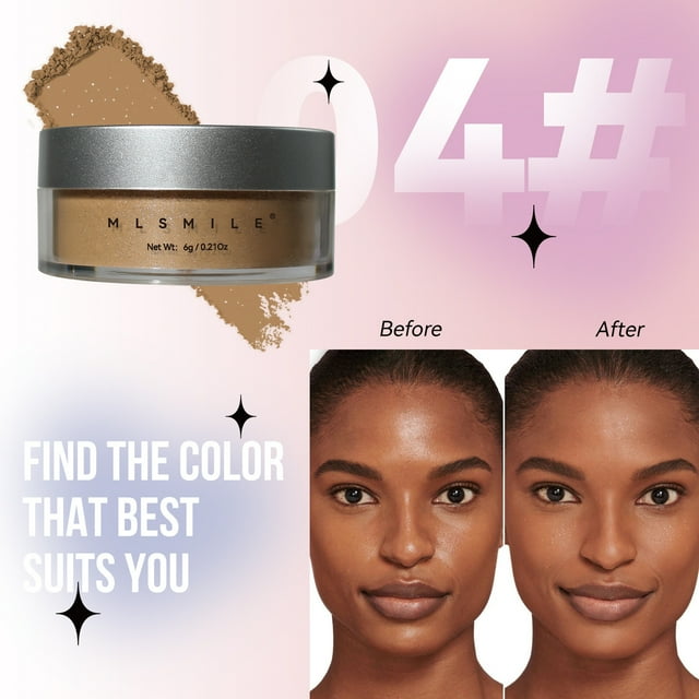 Mareep Loose Powder Pressing Powder Finishing Powder Setting PowderTranslucent Setting Powder Setting Powder Oil Control Tone-up Face Powder Highlighter Makeup Finishing Long-Lasting Loose Powder