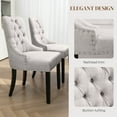 thumbnail image 4 of HOMCOM Chaises de Salle à Manger Modernes Capitonnées, Chaise d'Appoint Rembourrée (Ensemble de 2), 4 of 10