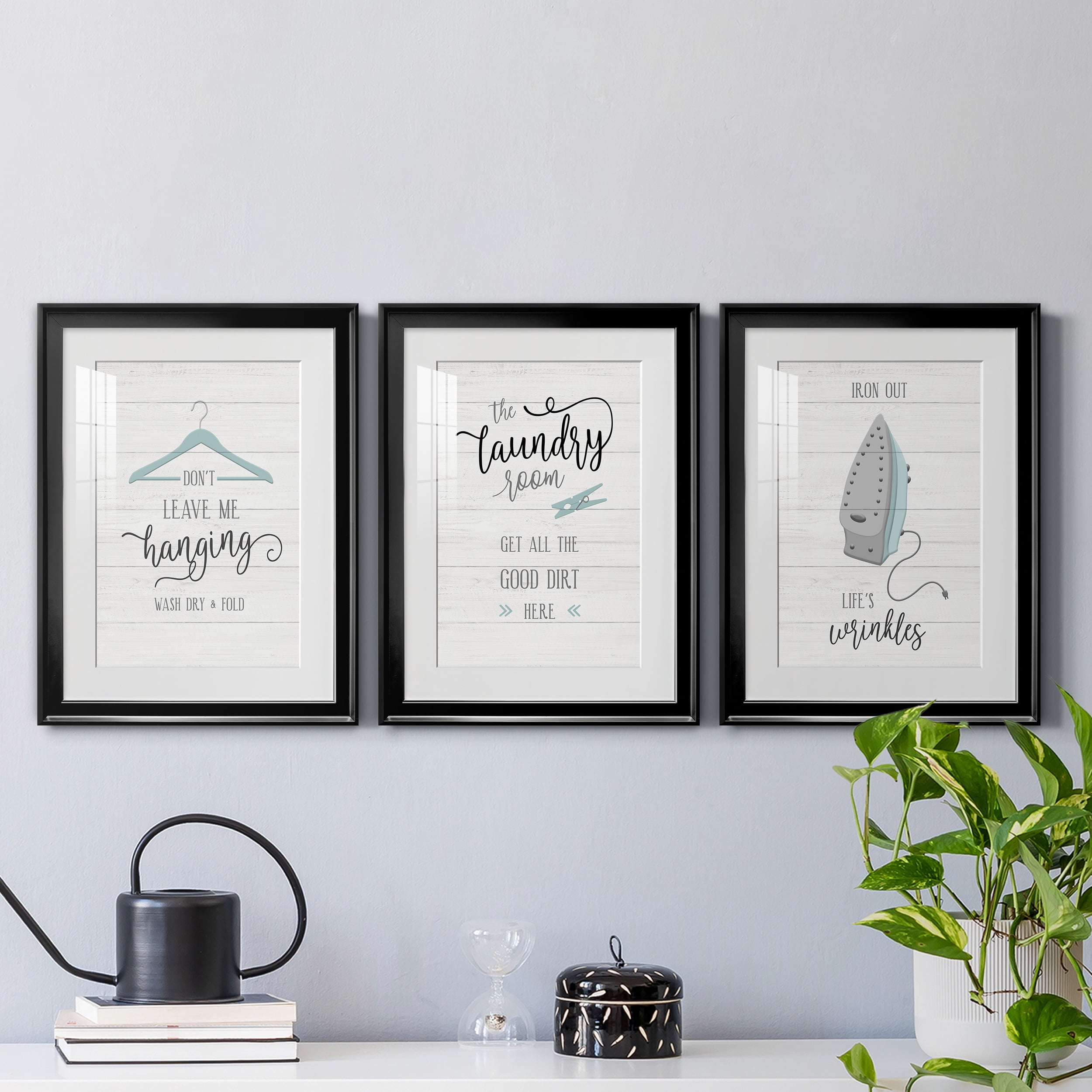 Don't Leave Premium Framed Prints Set of 3 - Ready to Hang - 18 x 24 Each - Black Frame