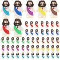 thumbnail image 2 of Mini Jesus Figurines in Bulk - 50/100/200pcs Tiny Religious Figures for Hide & Seek, Easter Eggs, Baptism Gifts & Sunday School Favors - Original Design Small Jesus Decorations, 2 of 10