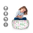 thumbnail image 2 of Garlic Storage Toy Bag Chair, Repetitive Vegetable Drawing Illustration on Plain Background, Stuffed Animal Organizer Washable Bag, Large Size, Fern Green Pale Mauve, by Ambesonne, 2 of 3