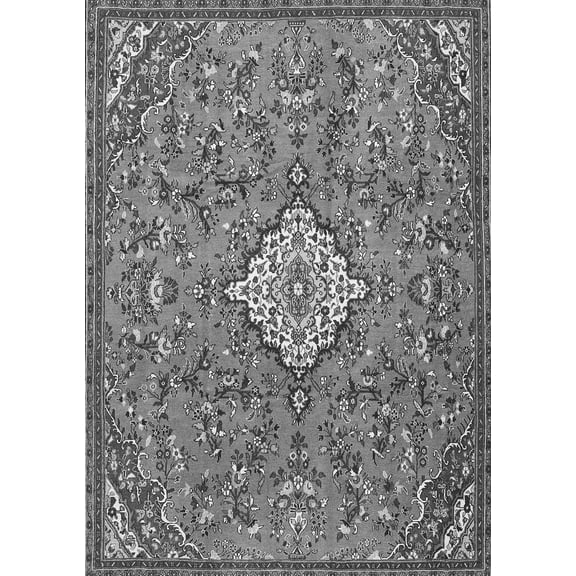 Ahgly Company Indoor Rectangle Persian Gray Traditional Area Rugs, 5' x 7'