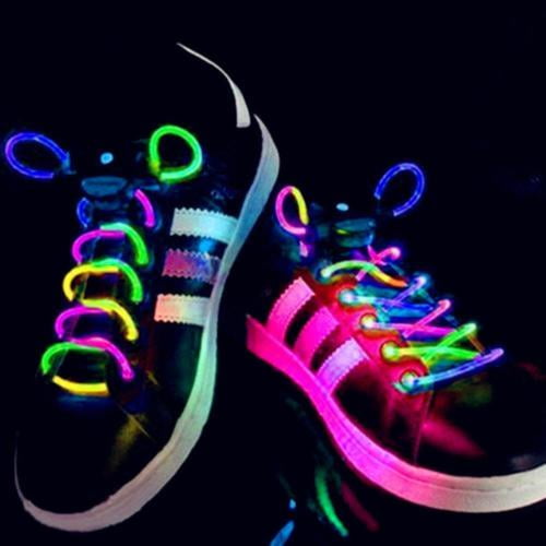 Cheers Led Flash Luminous Light Up Glow Strap Shoelace Shoe Laces Party Disco Decor Colorful