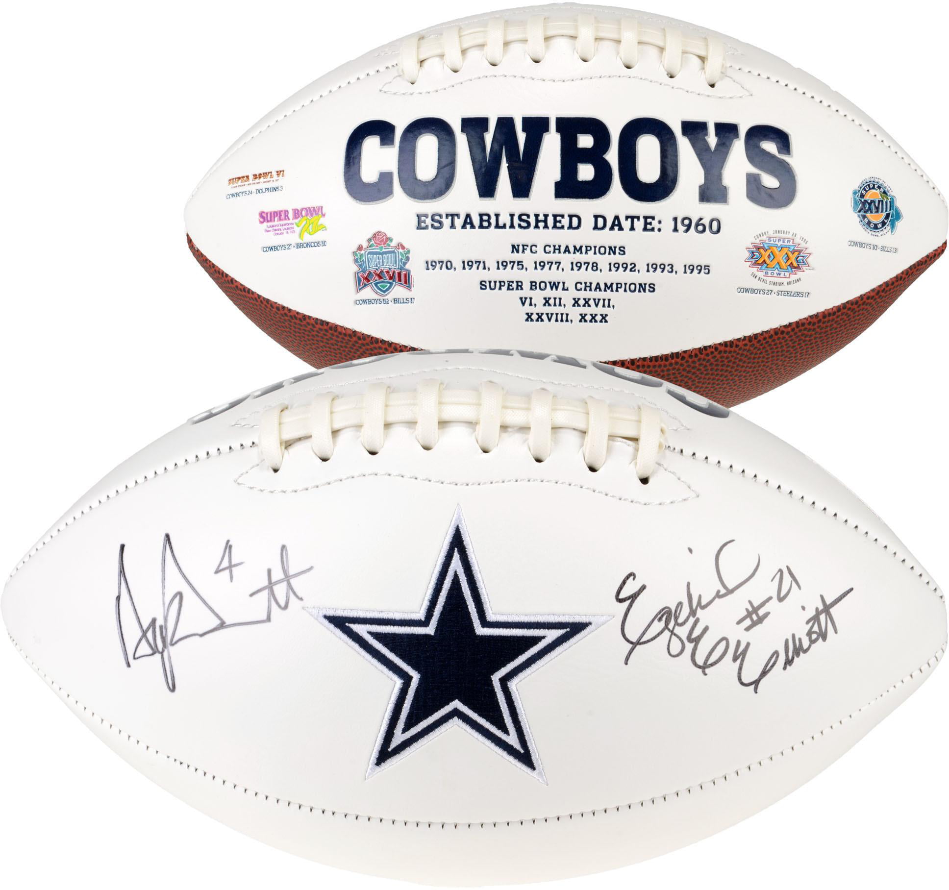 Dak Prescott Dallas Cowboys Signed Autograph Full Size Authentic On Field Proline Helmet ROY INSCRIBED DAK Hologram & JSA Witnessed Certified 