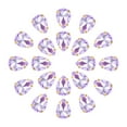 thumbnail image 1 of Unique Bargains 20Pack Teardrop Sew on Rhinestone - 10x7mm Glass Teardrop Crystal Rhinestones in Gold Prong Setting (Light Purple), 1 of 7