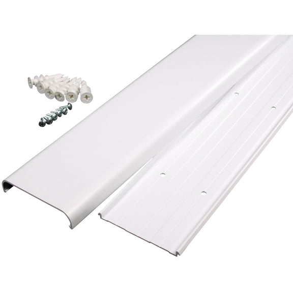 Wiremold Flat Screen Television Cord Cover Kit - Cable Cover - Kit, 30 In, White — Indoor & Outdoor Use, NEC-Compliant