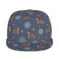 thumbnail image 2 of Haiem Squirrel And Snowflakes Classic Snapback Cap Flat Bill Hat Baseball Cap Adjustable Size Cotton Dad Hat, 2 of 9