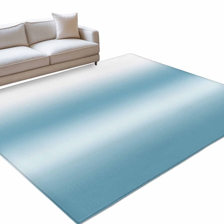 Area Rug 3x5ft Coastal Ocean Blue Gradient Washable Rugs for Living Room Bedroom Modern Ombre Minimalist Soft Non-slip Area Rugs Rectangle Floor Carpet for Dining Room
