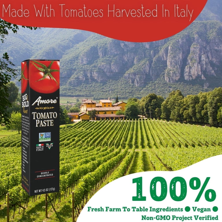2 pack) Panos Brands Amore Tomato Paste, 4.5 oz - Walmart.com