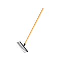 thumbnail image 4 of Almencla Garden Leaf Rake Wooden Handle Flower Bed Weeding Gathering Leaves Lawn Rake 10 Teeth 33x12x10cm, 4 of 8