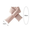 thumbnail image 6 of sunsanly Down Cotton Scarf Lightweight Warm Winter Cross Design Solid Color Scarf Rain Snowproof Thickened Women Scarf, 6 of 8