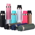 thumbnail image 3 of 16 oz Stainless Steel Vacuum Insulated Leakproof Travel Mugs, Brown, 3 of 5