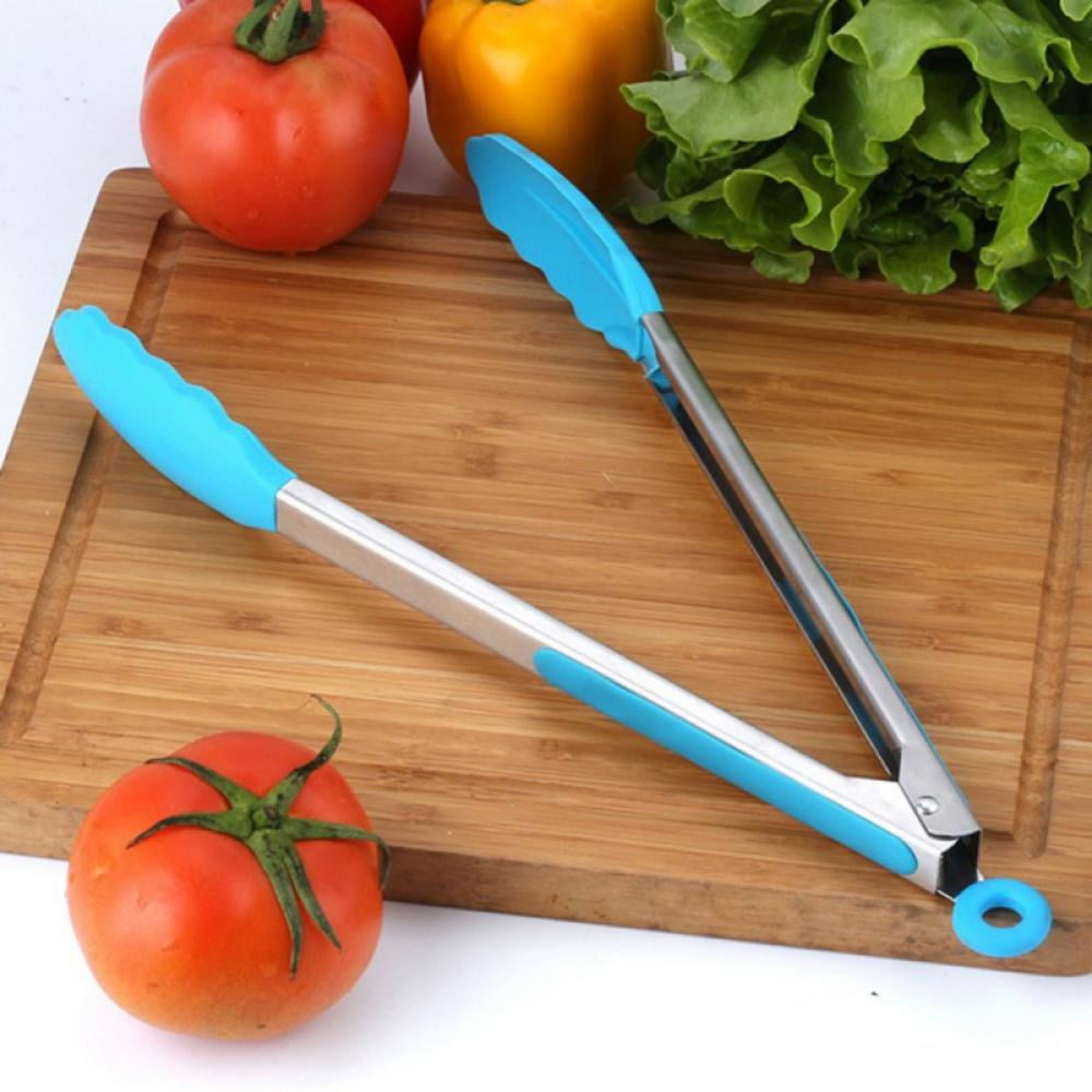 Details about   Kitchen Tong With Built-in Stand Food Tongs Stainless Steel & Silicone Cooking 