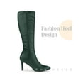 thumbnail image 5 of Unique Bargains Pointed Toe Side Zipper Stiletto Heel Knee High Boots for Women, 5 of 6