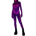 thumbnail image 3 of TRKIYQC Disfraz De Halloween Impreso En 3D para Mujer, Monos Ajustados De Manga Larga, Disfraz De Esqueleto De Calavera De Terror, Trajes De Juego De Rol para Fiesta TRKIYQC moda, 3 of 9
