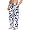 thumbnail image 3 of Mens Pajama Pants - Soft Sleep & Lounge Pants for Men, Blue dots pint Cuteness Casual PJ Bottoms Pants with Pockets, 3 of 5