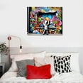 thumbnail image 4 of Nawypu  Behind The Curtain Canvas Prints Graffiti Wall Art Paintings Pop Art Colorful Posters Stretched Pictures for Living Room Modern Home Decor Framed Ready to Hang, 4 of 4