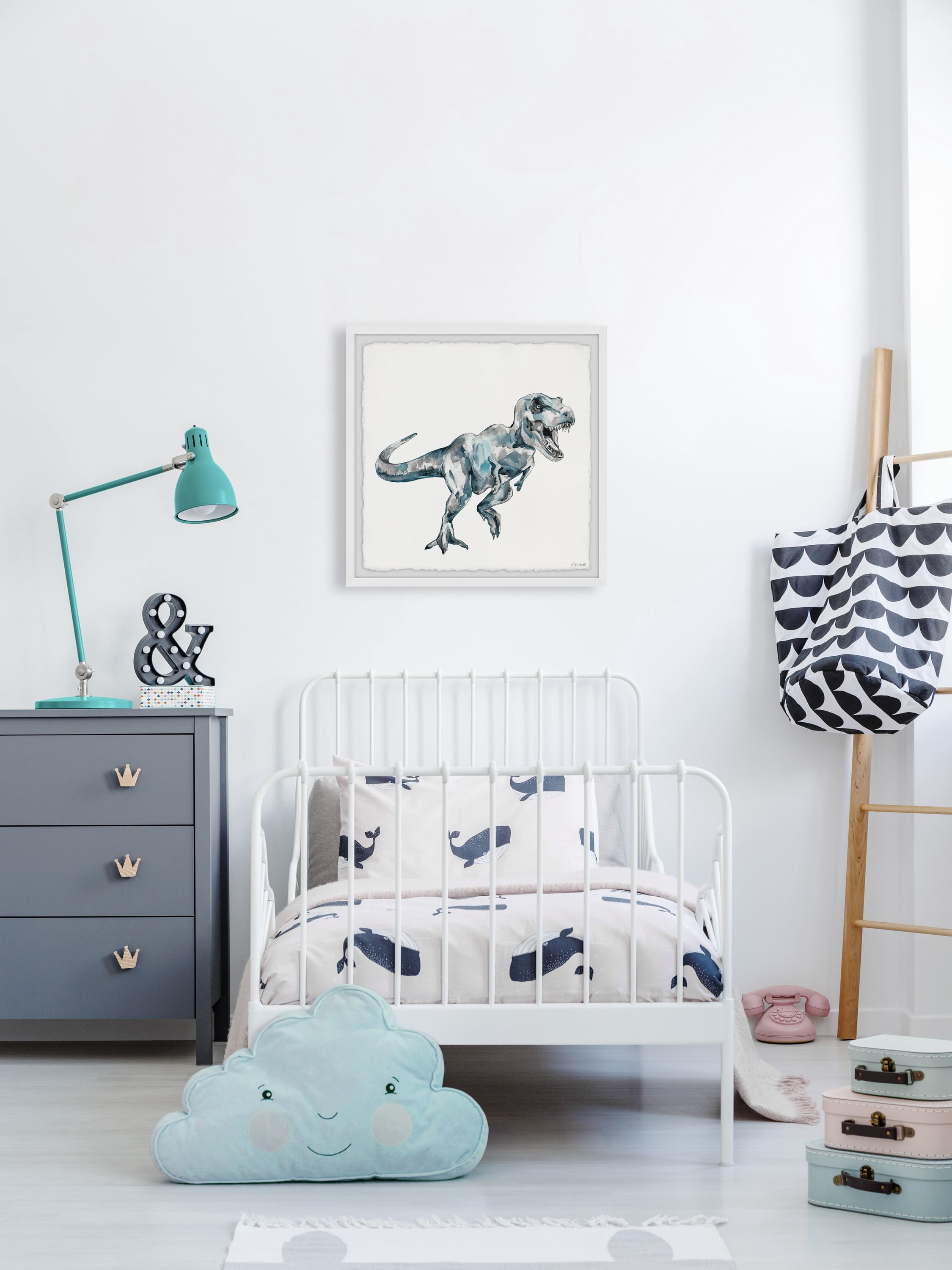 Marmont Hill T-Rex Printed Dinosaurs Framed Art Print, 18" x 18"