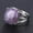 Amethyst, variant on Crystal Hollowed Ring With Natural Stones And Copper Accessories European Style Gift Men Women Friends Jewelry
