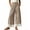 Coffee, variant on Teylalorva Women's Striped Lace Trim Wide Leg Pants, Summer Fall Drawstring Waist With Pocket Comfort Pants Yellow 2XL