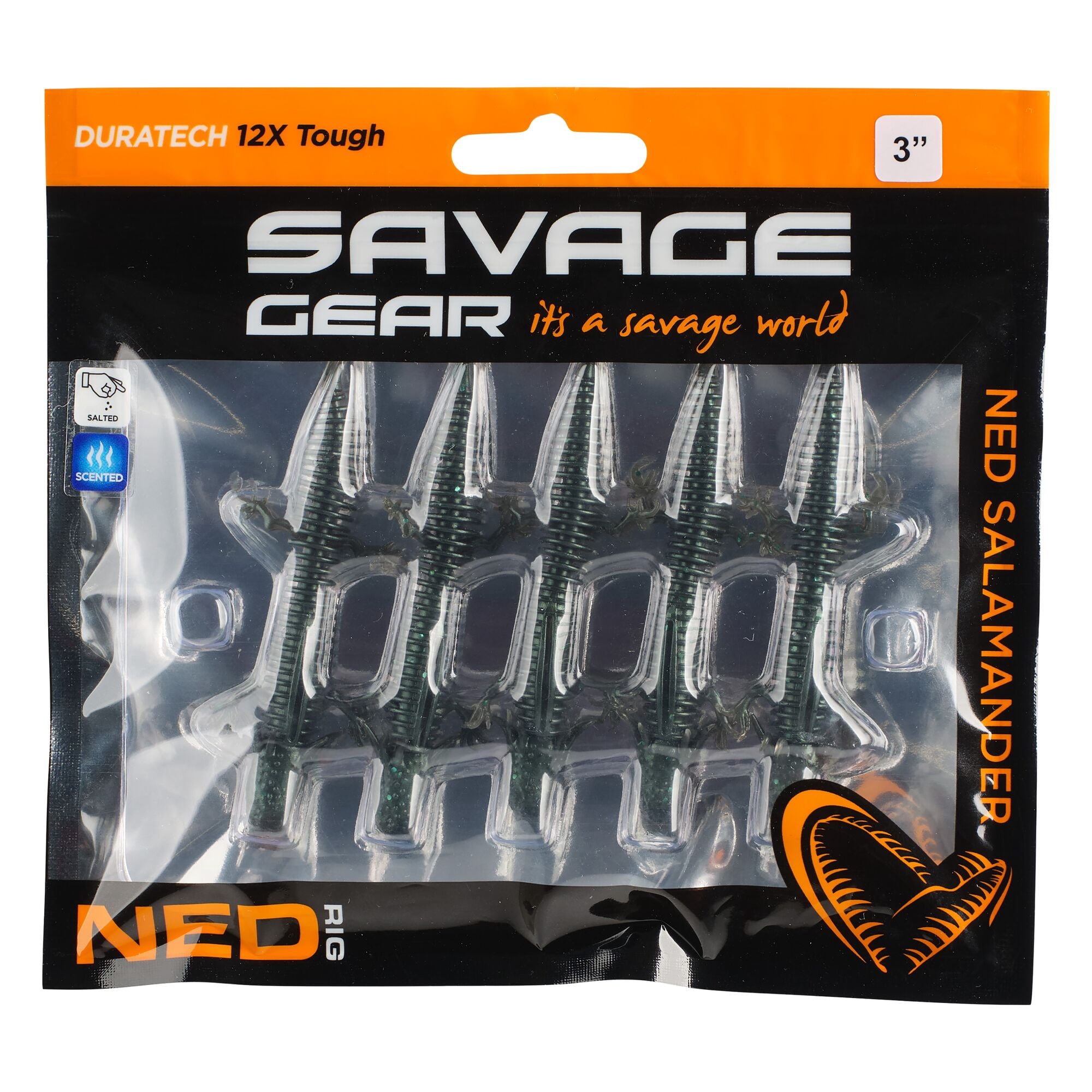 Savage Gear 3458 Ned Salamander 3" Watermelon Red 5 pcs