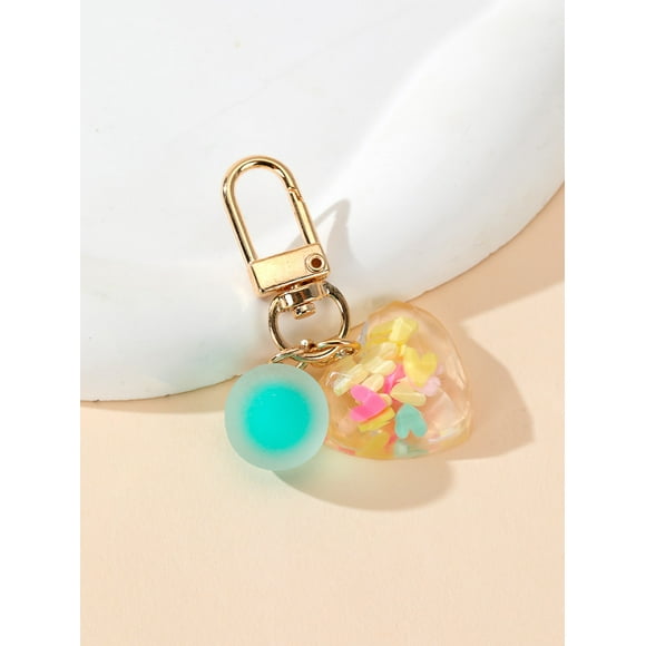 Ball & Heart Design Bag Charm