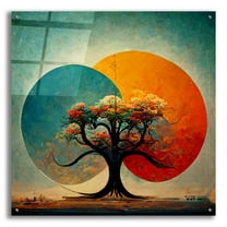 Epic Art 'Tree Of Life 2' by Ray Heere, Acrylic Glass Wall Art, 36"x36"