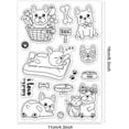 thumbnail image 4 of French Bulldog Clear Stamp Pet Animal Cat Silicone Clear Stamp Dog and Friend Rubber Stamps for Scrapbook Journal Card Making DIY Dog, 4 of 6
