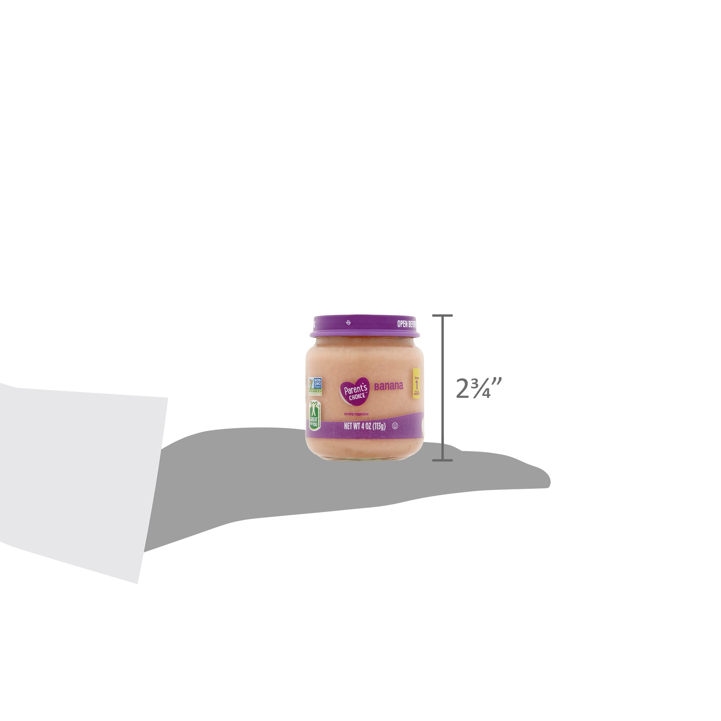 Parent's Choice Banana Stage 1 Baby Food, 4 oz