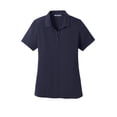thumbnail image 3 of Port Authority LK164 Ladies SuperPro Knit Polo, True Navy, XS, 3 of 4