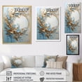 thumbnail image 4 of Designart "Wreathed In Blue And Gold Botanical Melody" Wreath Floater Framed Canvas Art Print, 4 of 5