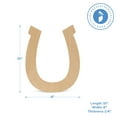 thumbnail image 2 of Wood Horseshoe Cutout, 10 Inches, Pack of 3, Use as Horse Birthday Party Supplies or Rustic Farmhouse Décor, By Woodpeckers, 2 of 5