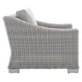 thumbnail image 5 of Modway Conway Sunbrella? Outdoor Patio Wicker Rattan 2-Piece Armchair and Ottoman Set in Light Gray Gray, 5 of 11