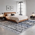 thumbnail image 6 of Washable Area Rug for Living Room, 6'x9' Bohemian Aztec Non-Slip indoor Rug, Soft Low Pile & Stain Resistant Polyester Geometric Carpet for Bedroom, Dining Room, Kitchen, Nursery, 6 of 8