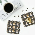 thumbnail image 5 of Kll Square Drink Coasters Set Of 4,Pu Leather Absorbent Coasters Set Decorative Coffee Cup Coasters Housewarming Gift For Home Decor-Cute Bee Gnome, 5 of 9